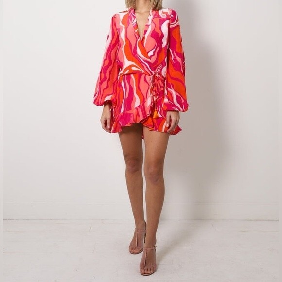 NWT ROCOCO SAND EMILY DRESS - PINK. Size XS (runs big) - Picture 6 of 15